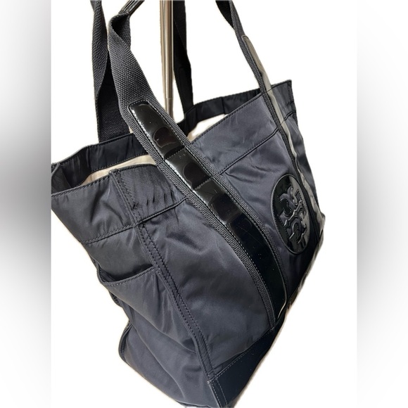 Tory Burch Nylon/Patent Leather Weekender Tote, Black - Picture 6 of 16